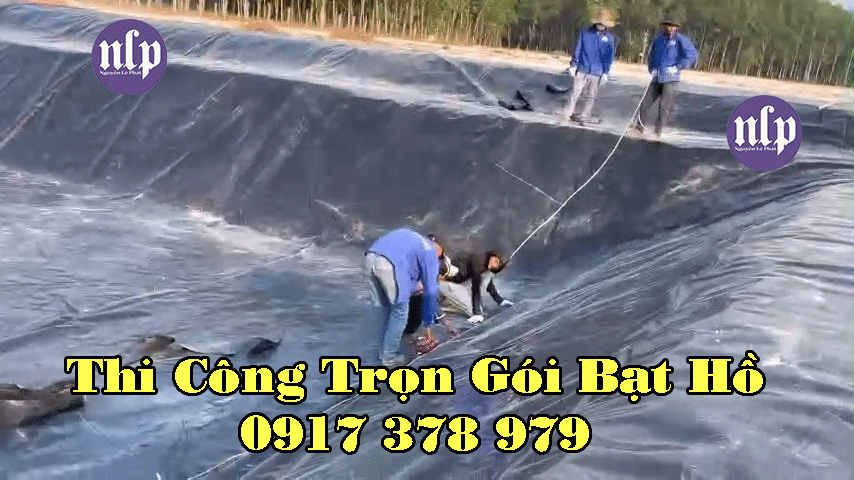 Thi công bạt trải hồ Thi công bạt trải hồ
