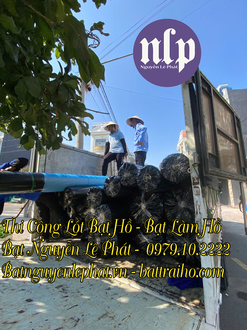 Thi công lót bạt hồ